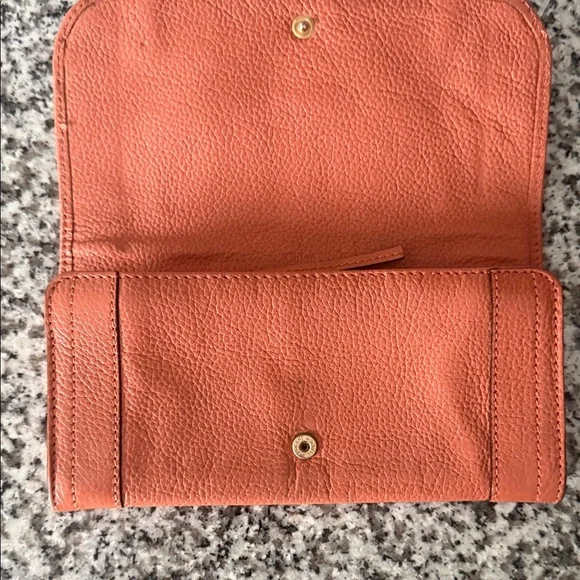 Chloe Leather Orange Wallet